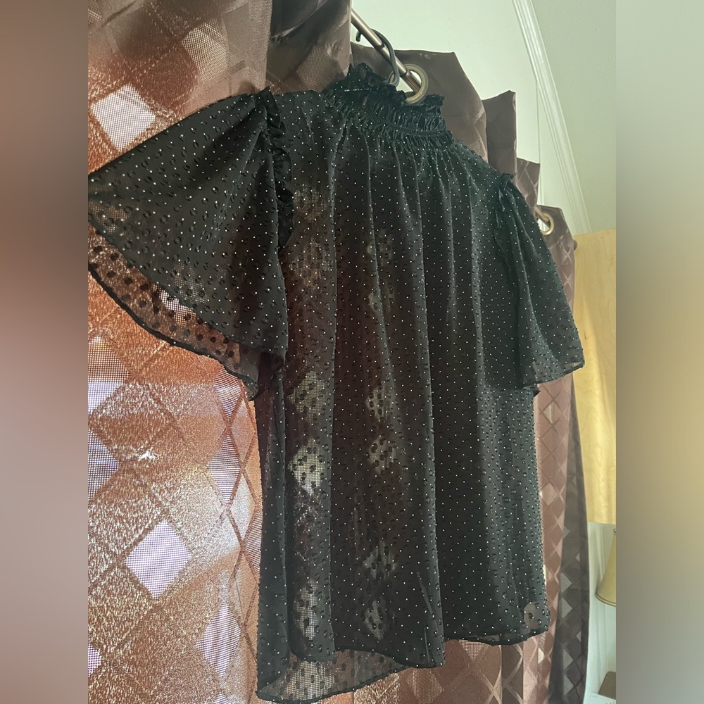Sheer black top